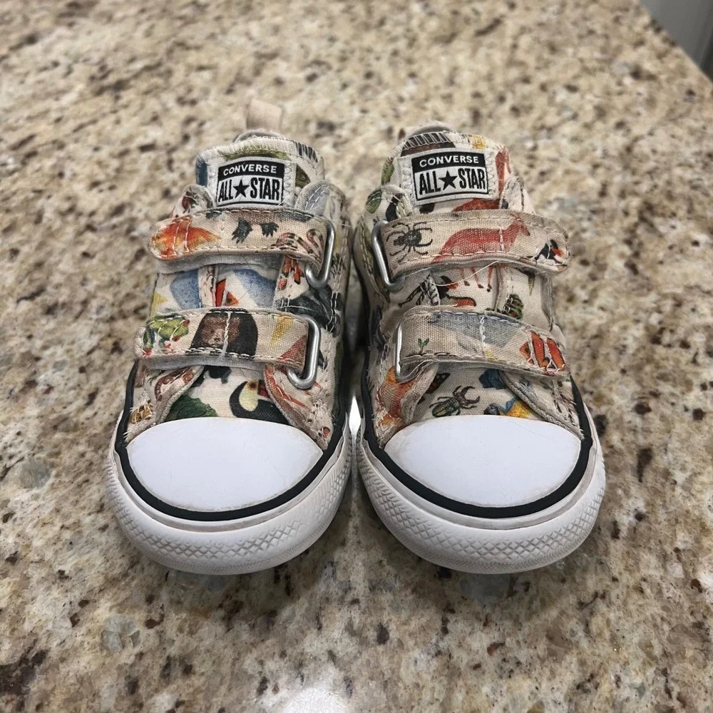 Converse Chuck Taylor All Star Toddler 9 Animal Print Hook Loop Sneakers 768463F